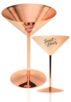 8 oz. Copper Coated Martini Glasses | BW01