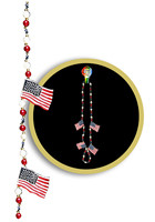 USA Flag Beads Necklaces | WCJLR144