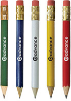 Round Golf Pencils with Eraser