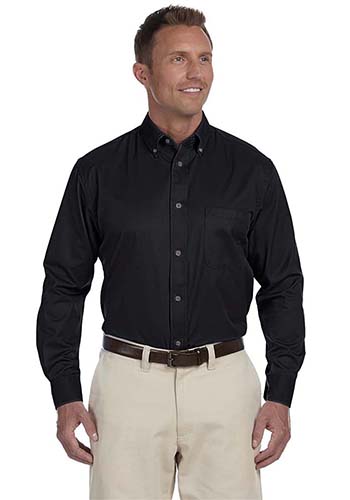 #M500 Harriton Men's Easy Blend™ Custom Long-Sleeve Twill Shirts with Stain-Release