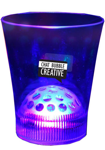 9 oz Light Up LED Disco Ball Rocks Glasses | WCLIT801