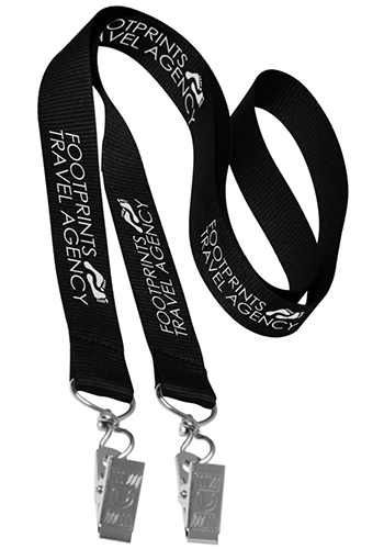 0.75" Double Ended Polyester Lanyard