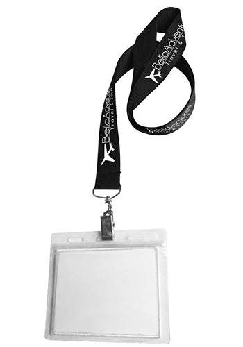 0.75" Lanyard Screen Printed with Badge Holder