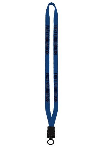 Custom 1/2 Cotton Lanyards with Plastic Snap-Buckle Release and O-Ring ...