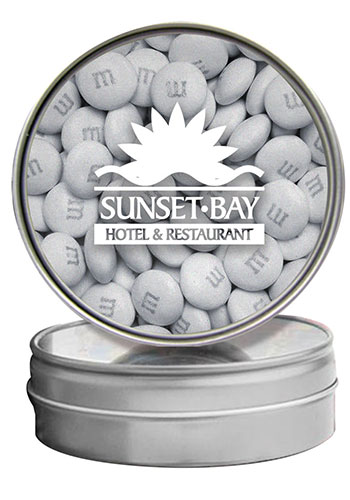 Silver Tins- No Lid Imprint - 1.5oz. Personalized M&M'S®