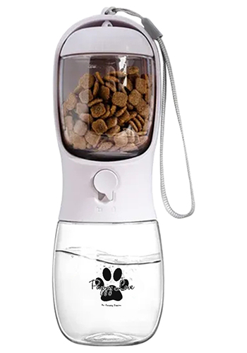 10 oz Pet Water Bottle with Food Container