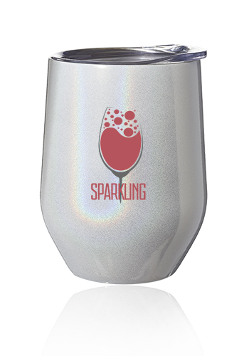 11 oz. Vacuum Iridescent Stemless Wine Glasses with Lid | SW46I