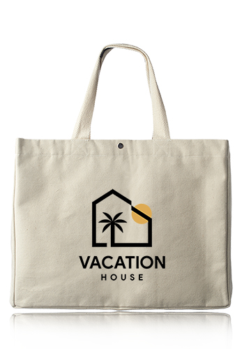 118 oz. Heavy Cotton Snap Button Beach Bags