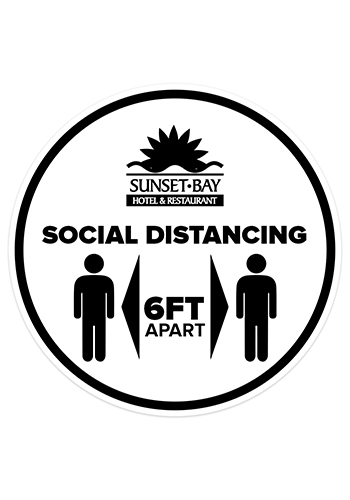 12 Inch Customized Circular Social Distancing Decal - Set of 6 | SHD259089