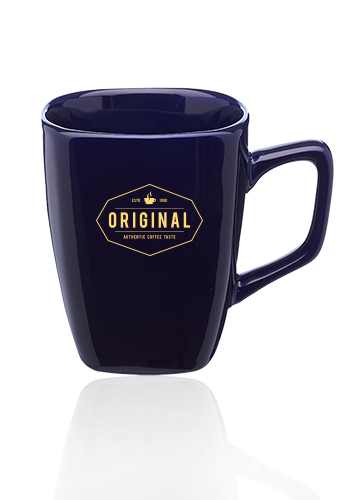 10 oz. Ares Glossy Ceramic Latte Personalized Mugs | 5014