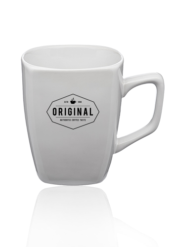 10 oz. Ares Glossy Ceramic Latte Personalized Mugs | 5014