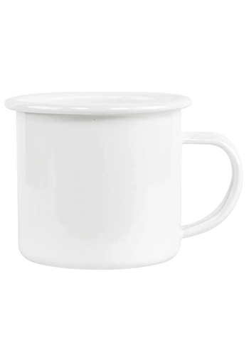 12 oz Fine SS White Rim Enamel Cups | PMU21268