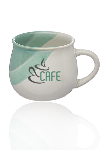 Personalized 12 oz. Nova Drip Glazed Ceramic Mugs