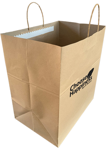 12 x 14.5 Inch Tamper Evident Shopping Bags| PS1TES1214NAT