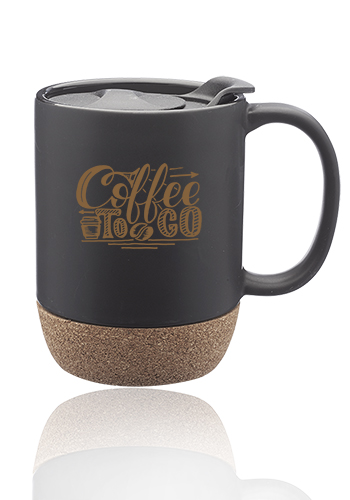 13 oz. Barista Ceramic Custom Mugs with Cork Bottom  | CM1022