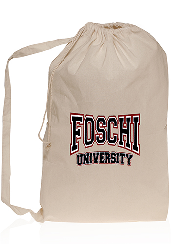 Collegiate Natural Cotton Laundry Bags | TOT213