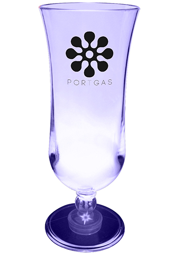 15 oz. Lighted Stem Plastic Hurricane Glasses | HWBH15