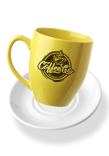 Bistro Glossy Coffee Mugs