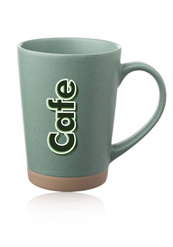 Personalized 16 oz. Nebula Speckled Clay Coffee Mugs