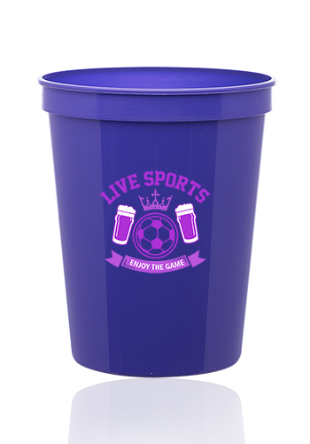 16 oz Purple Clear MTOI Logo Cup