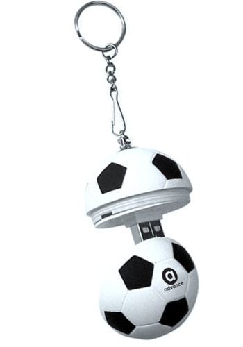 Wholesale 16GB Soccer Shaped USB Flash Drive with Keyring