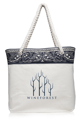 Paisley Pattern Canvas Tote Bags