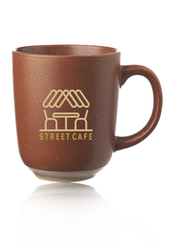 Customized 17 oz. Ocean Pines Speckled Clay Bistro Mugs