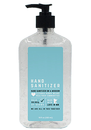 18 Oz USA Made Hand Sanitizers Antibacterial Gel| IDHSBVA18