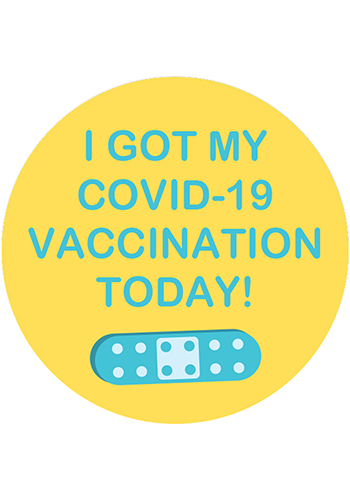2 in. I Got My COVID-19 Vaccination Day Sticker | DLVACCINE2