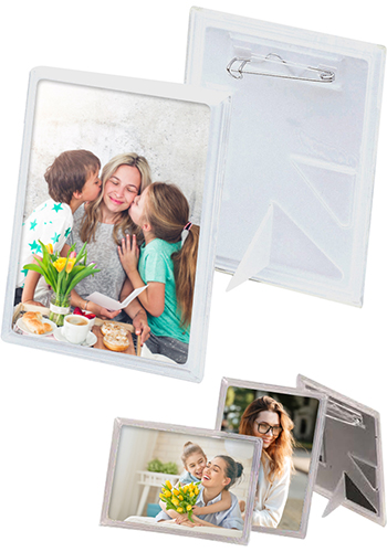 2 x 3 Inch Snap-In Button Frames| IL983