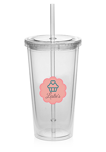 Double Wall Acrylic Tumblers with Straw