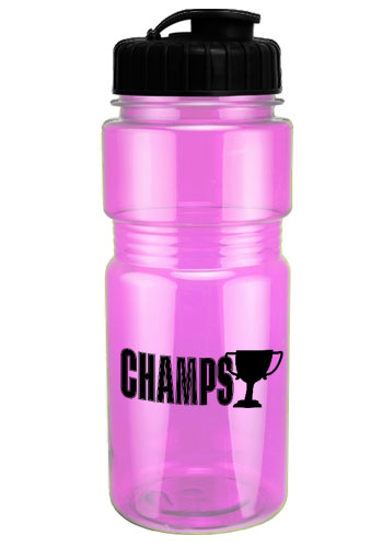 Promotional Translucent Recreation Bottles with Flip Top Lid (20 Oz.)