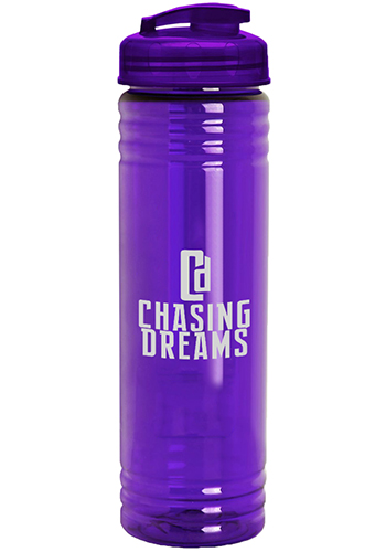 Personalized 24 oz Slim Fit Water Bottle With Flip Lid