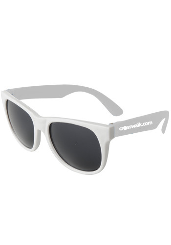 White-Framed Neon Sunglasses