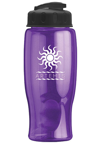 Personalized 27 oz Poly-Pure Transparent Sports Bottle