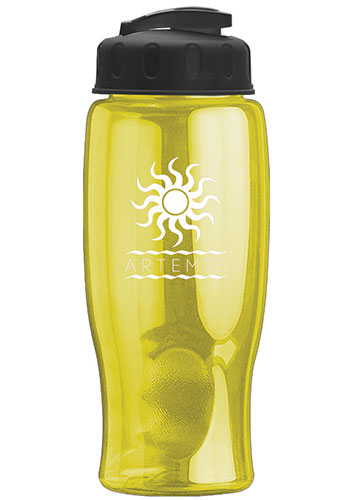 Customized 27 oz Poly-Pure Transparent Sports Bottle