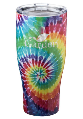 Personalized 27 oz Tie Dye Stainless Steel Travel Mugs