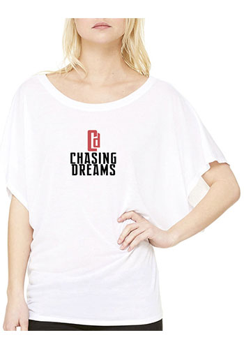 Womens Flowy Draped Sleeve Dolman Tees