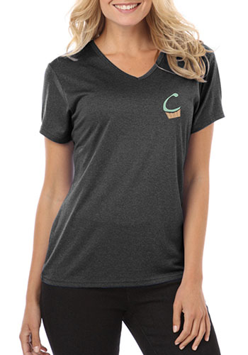 Blue Generation Ladies' Heather V-Neck Tees | BGEN6228