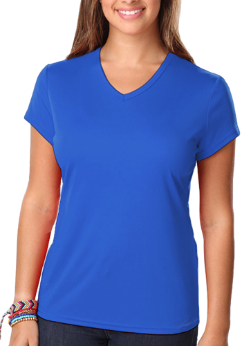 Blue Generation Ladies Moisture Wicking V-Neck T-shirts | BGEN6302