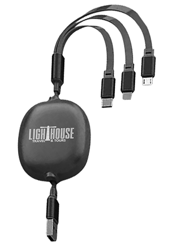 3.9ft Retractable Multi Charging Cable Cord
