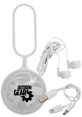 3-in-1 Charging Cable and Earbuds Ball | X20391