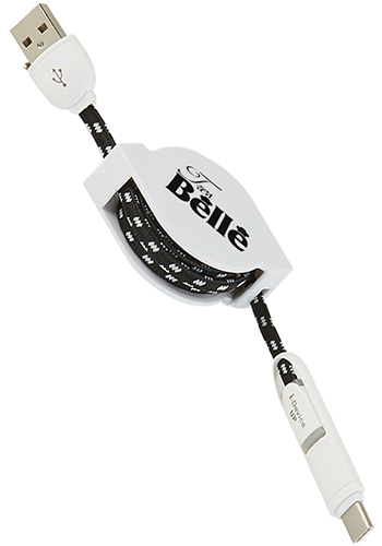 3-In-1 Retractable Fabric Charge-It Cables |EM1539