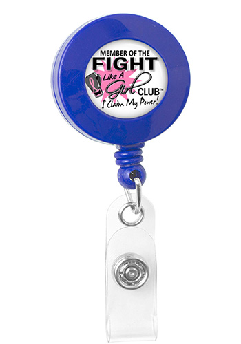 Promotional 30 in. Cord Round Retractable Full Color Badge Reel with Metal  Slip Clip