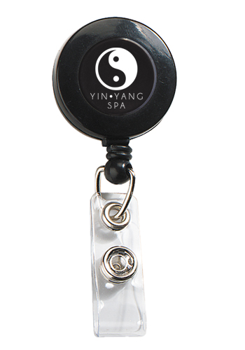 30 Inch Cord Round Retractable Badge Reel with Metal Slip Clip | IVRBRD