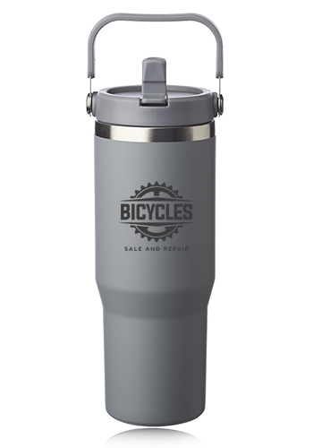 30 oz. Bronx Stainless Travel Mug with Carrying Handle | TM389