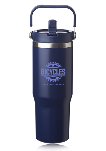 30 oz. Bronx Stainless Travel Mug with Carrying Handle | TM389