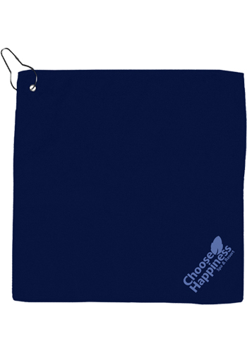 Promotional 300GSM Microfiber Golf Towel with Metal Grommet and Clip