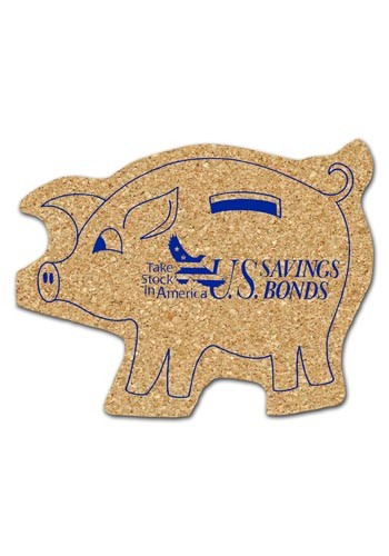5.5 inch King Size Cork Piggy Bank Coasters | AM5XPG