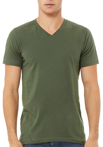 Printed Bella Canvas Unisex Short-Sleeve V-Neck Tees | 3005 - DiscountMugs image.